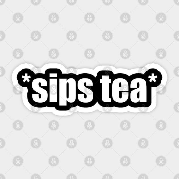 Sips Tea Sticker by Jitterfly